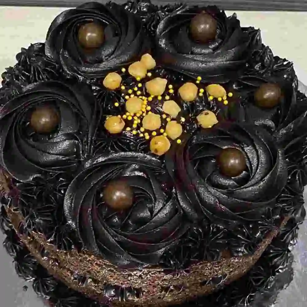 Naked-Chocolate Ganache Cake